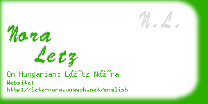 nora letz business card